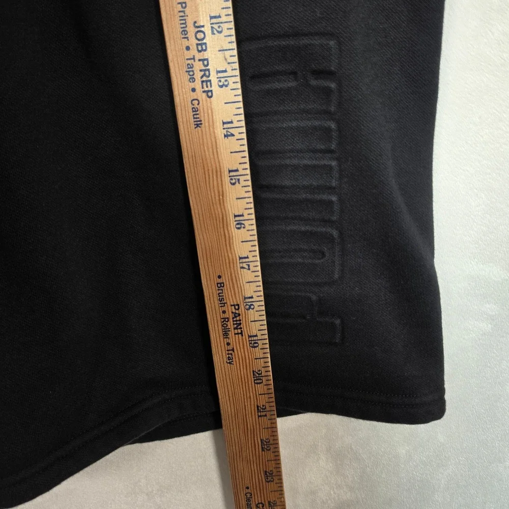 Puma Shorts Men's XL Black Fleece Sweat Athletic Lounge Embossed Logo